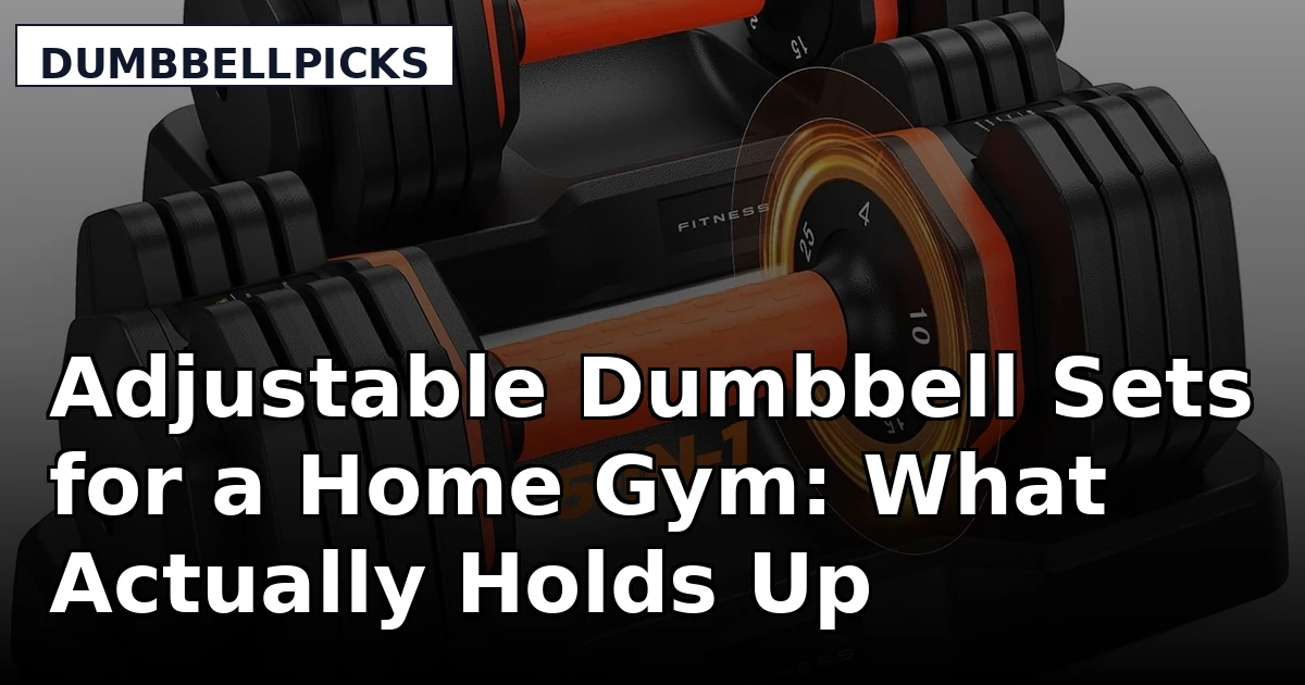Adjustable Dumbbell Sets for a Home Gym: What Actually Holds Up