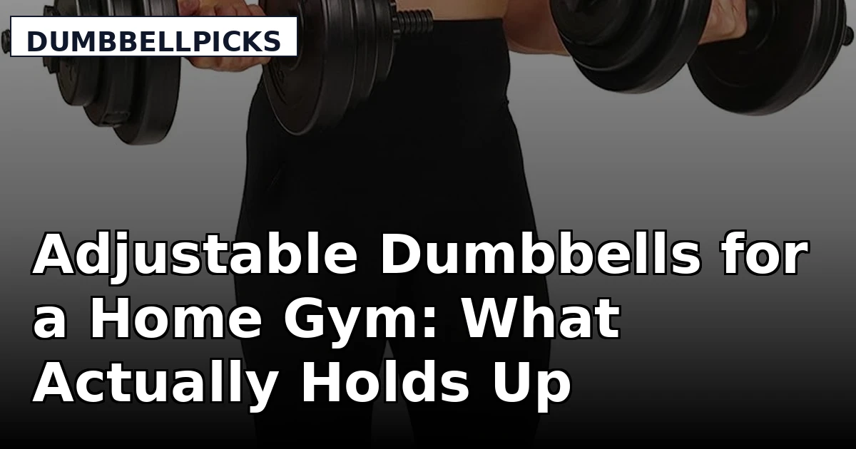 Adjustable Dumbbells for a Home Gym: What Actually Holds Up