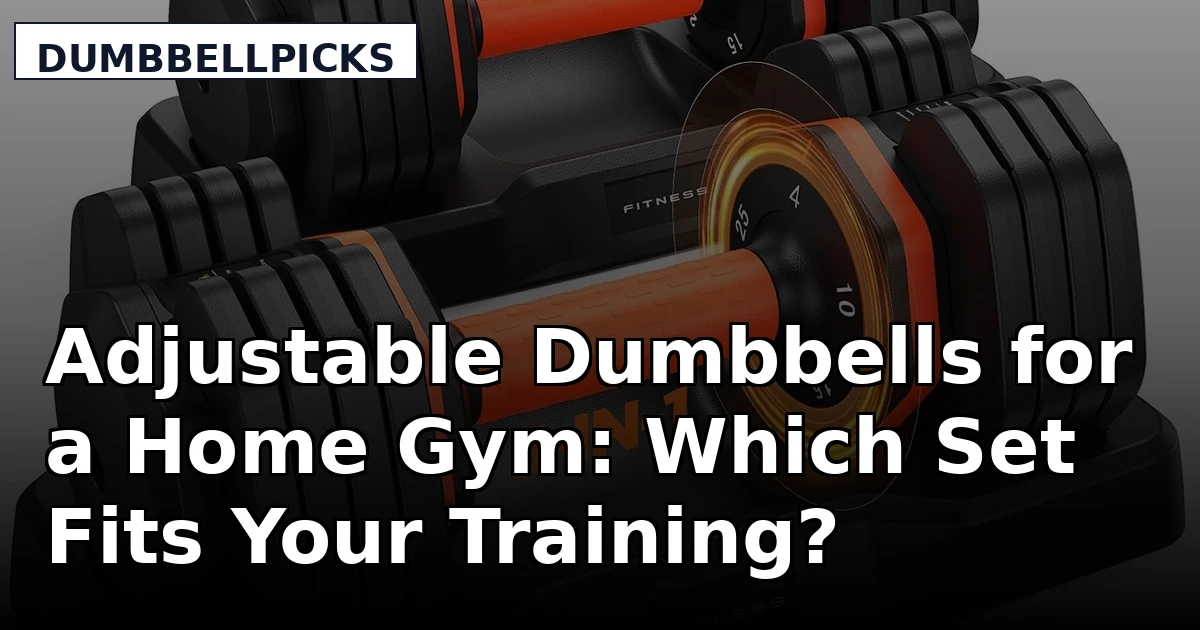 Adjustable Dumbbells for a Home Gym: Which Set Fits Your Training?