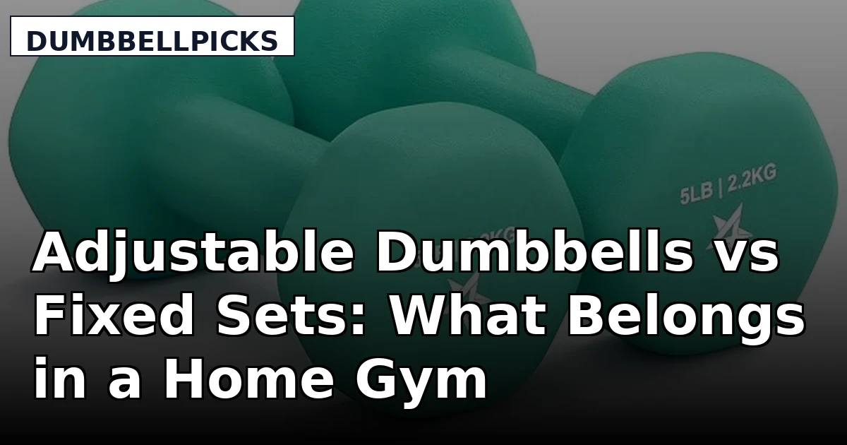 Adjustable Dumbbells vs Fixed Sets: What Belongs in a Home Gym