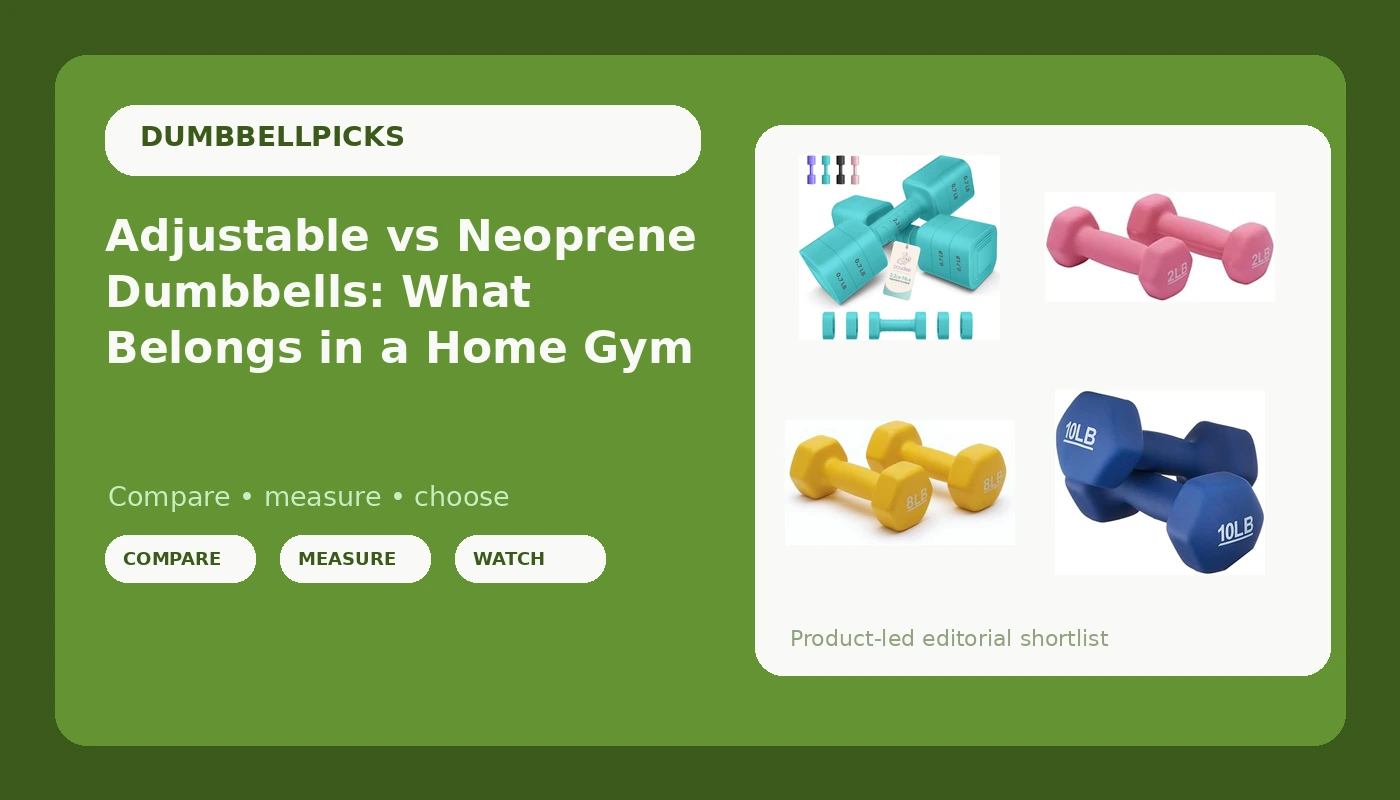 Adjustable vs Neoprene Dumbbells: What Belongs in a Home Gym