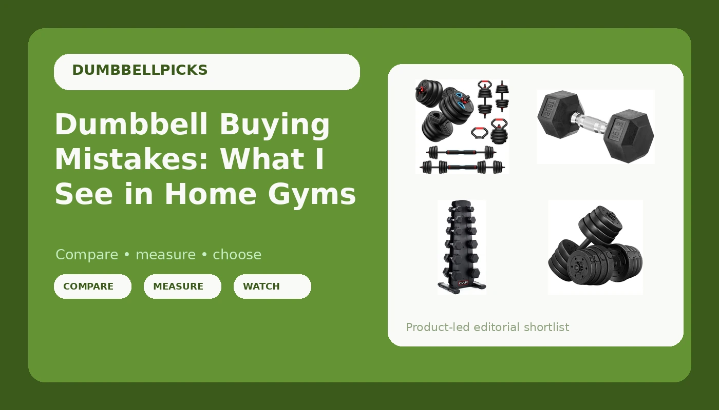 Dumbbell Buying Mistakes: What I See in Home Gyms - DumbbellPicks review with measurements and honest opinion