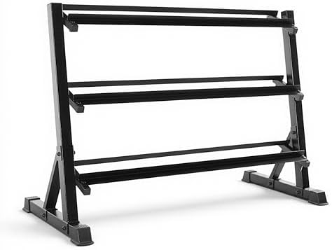 CAP 2-Tier & 3-Tier Dumbbell Rack for Home Gym, Heavy-Duty Steel Weight Storage Rack for Hex Dumbbells, Holds 5-35lb 5-50lb 5-75lb Dumbbell Pairs, Multiple Sizes & Capacities