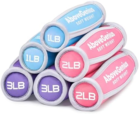 AboveGenius Soft Hand Weights Set, 12/18 lb Walking Dumbbells (1/2/3/4lb)