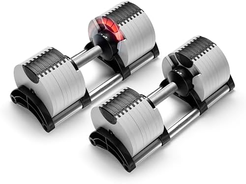Nuobell 580 Adjustable Dumbbells, 5-80 lb, Set of 2 Free Weights