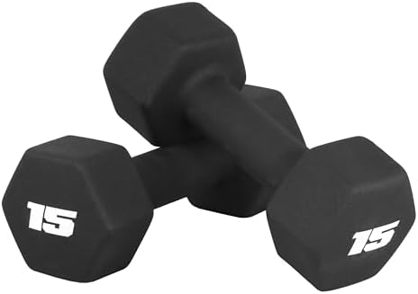 CAP Barbell Neoprene Dumbbell Weights Pairs & Sets | Black
