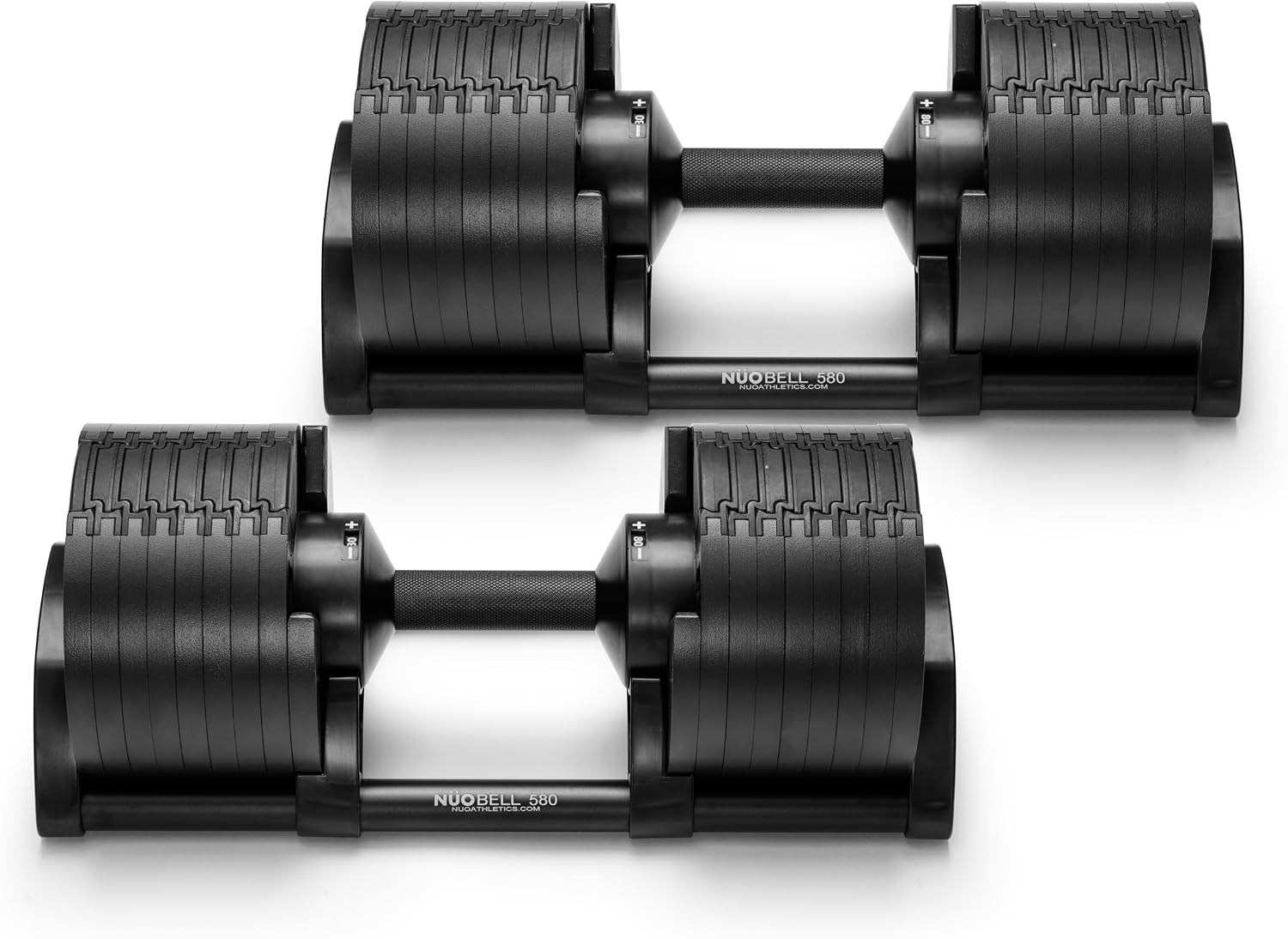 NÜOBELL® Adjustable Dumbbell Set, 5-50 LB or 5-80 LB, Easy Twist 2024-25 Mode...