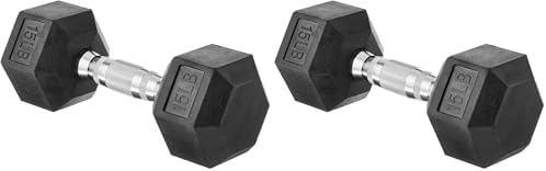 Amazon Basics Rubber Hex Dumbbell Hand Weight