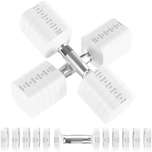 Hezeyferg 30.8LB Adjustable Dumbbell Set, Hand Weights Set for Home Gym